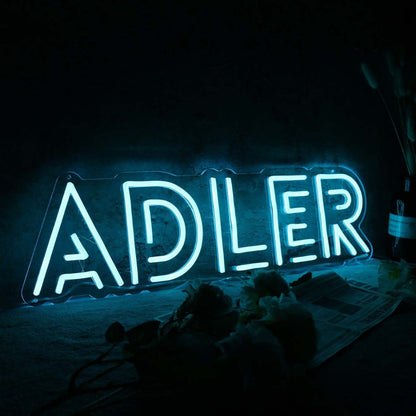 Adler Blue Name Led Neon Sign | Shineneon