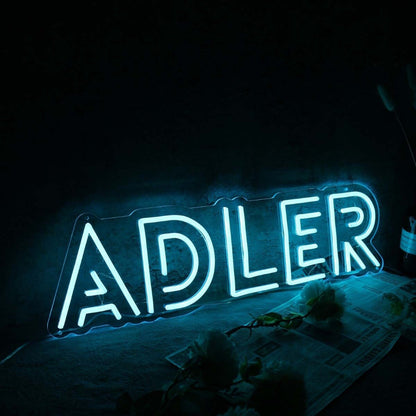 Adler Blue Name Led Neon Sign - Shineneon