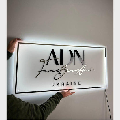 Adn Janibergame Acrylic Business Logo Sign