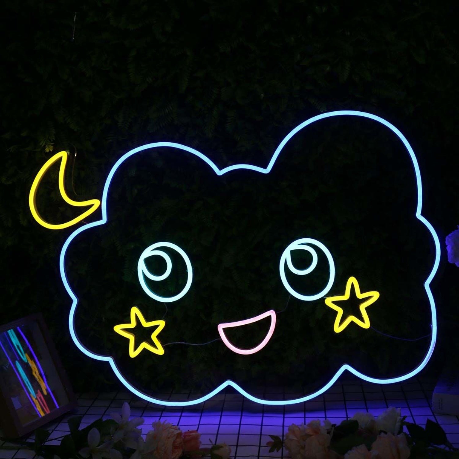 Adorable Cloud With Moon And Stars Led Neon Sign - Shineneon