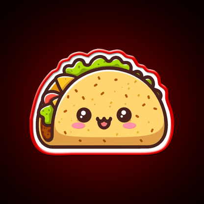 Adorable Kawaii Baby Taco Cute Taco Led Neon Sign Wall Light Rgb Color - Shineneon