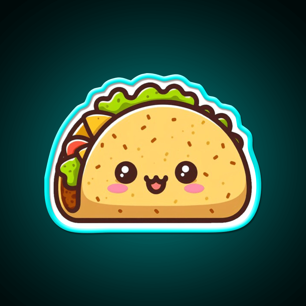 Adorable Kawaii Baby Taco Cute Taco Led Neon Sign Wall Light Rgb Color - Shineneon