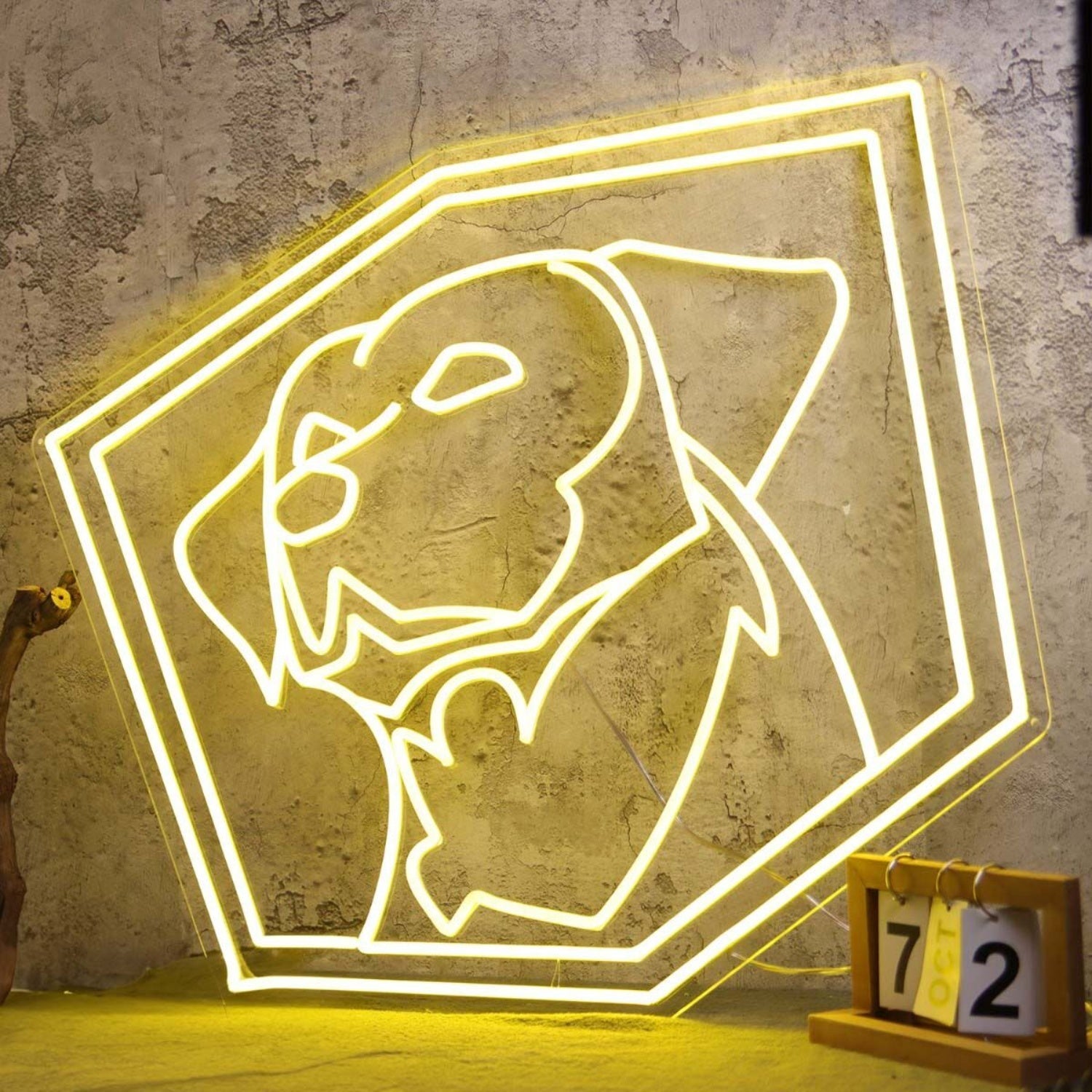 Adorable Puppy Yellow Aesthetic Led Neon Sign - Shineneon