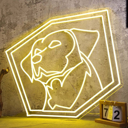 Adorable Puppy Yellow Aesthetic Led Neon Sign - Shineneon