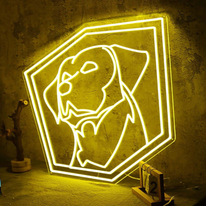 Adorable Puppy Yellow Aesthetic Led Neon Sign - Shineneon