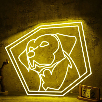 Adorable Puppy Yellow Aesthetic Led Neon Sign - Shineneon