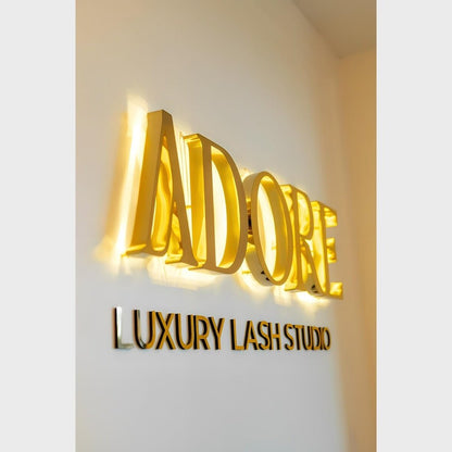 Adore Luxury Lash Studio 3D Backlit Channel Letters Led Light Sign - Shineneon