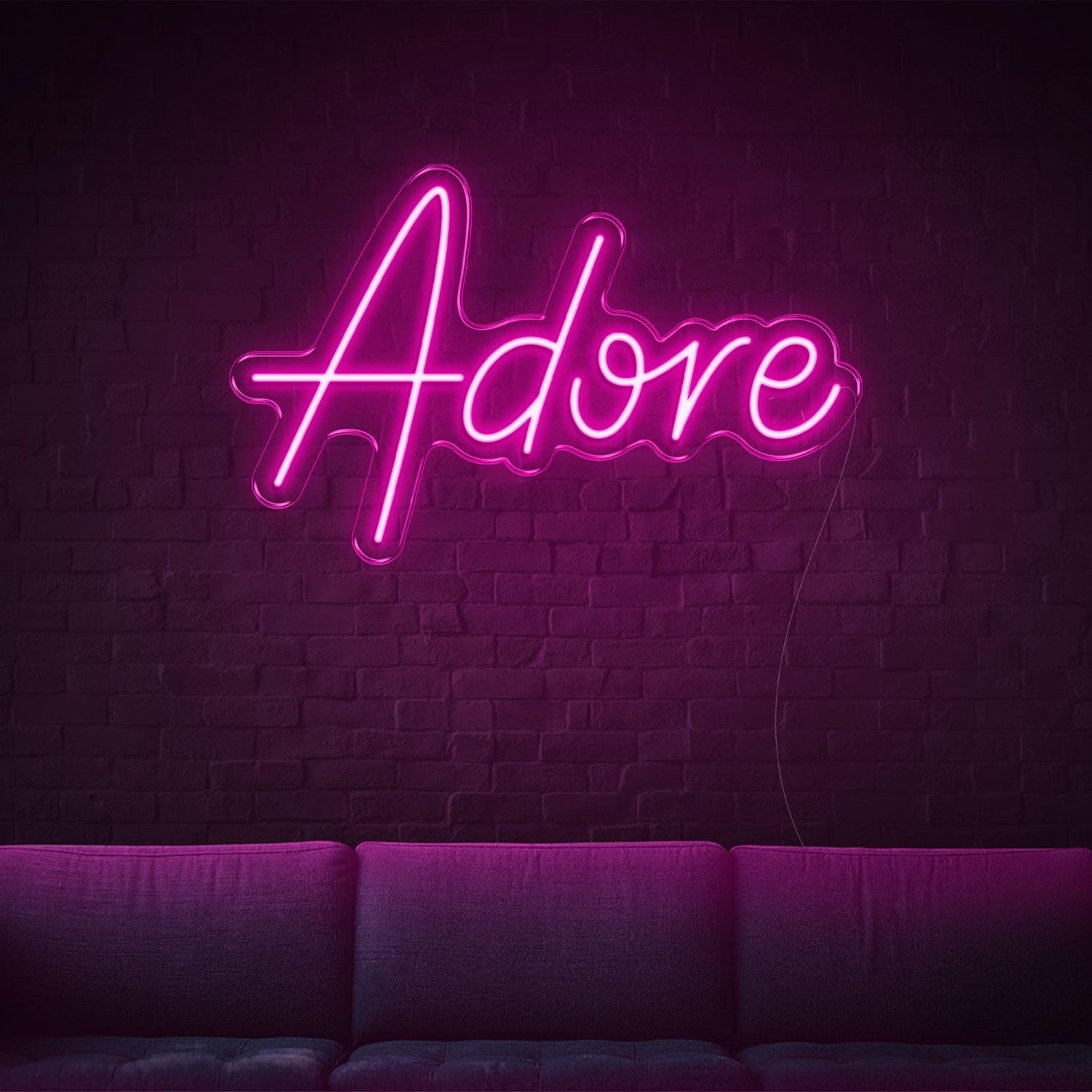 Adore White Led Neon Sign For Modern Home Cafe Studio Wall Decor | Shineneon