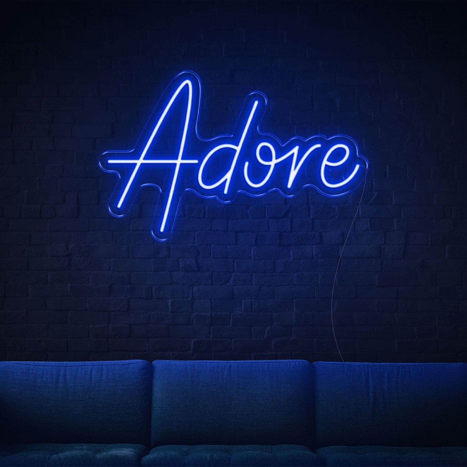 Adore White Led Neon Sign For Modern Home Cafe Studio Wall Decor | Shineneon