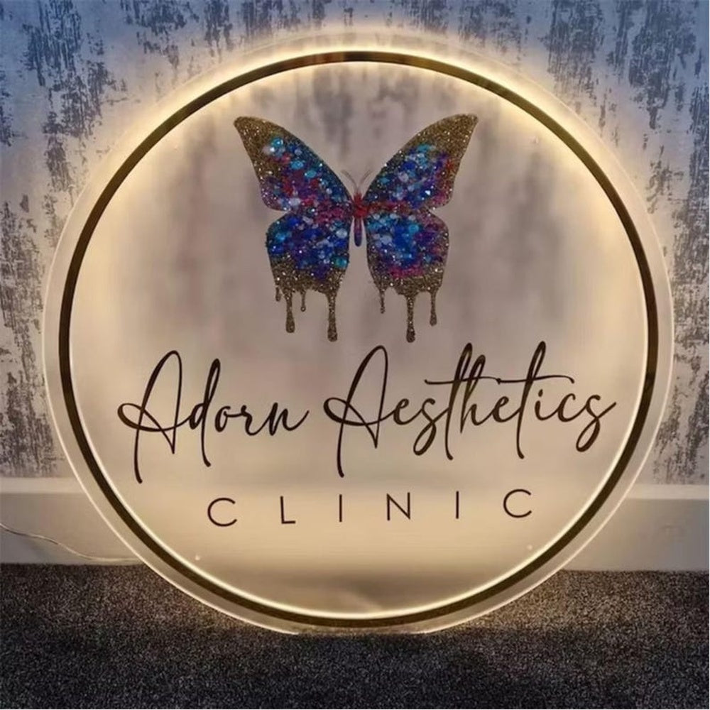 Adorn Aesthetics Clinic Acrylic Business Logo Sign
