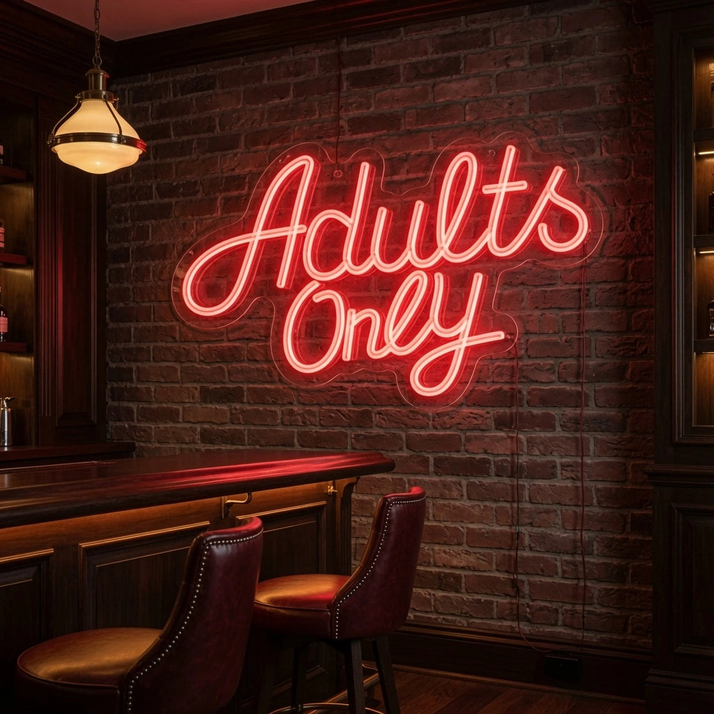 Adults Only Business LED Neon Sign - 03 Real Lifestyle Scene