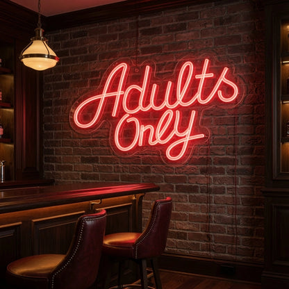 Adults Only Business LED Neon Sign - 03 Real Lifestyle Scene