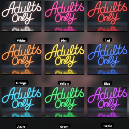 Adults Only Business LED Neon Sign - 05 Color Grid
