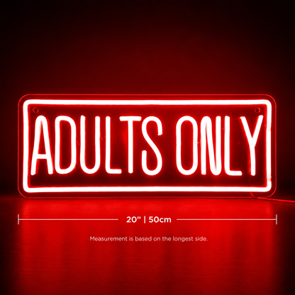 Adults Only LED Neon Sign Wall Neon Sign - 04 Size Image