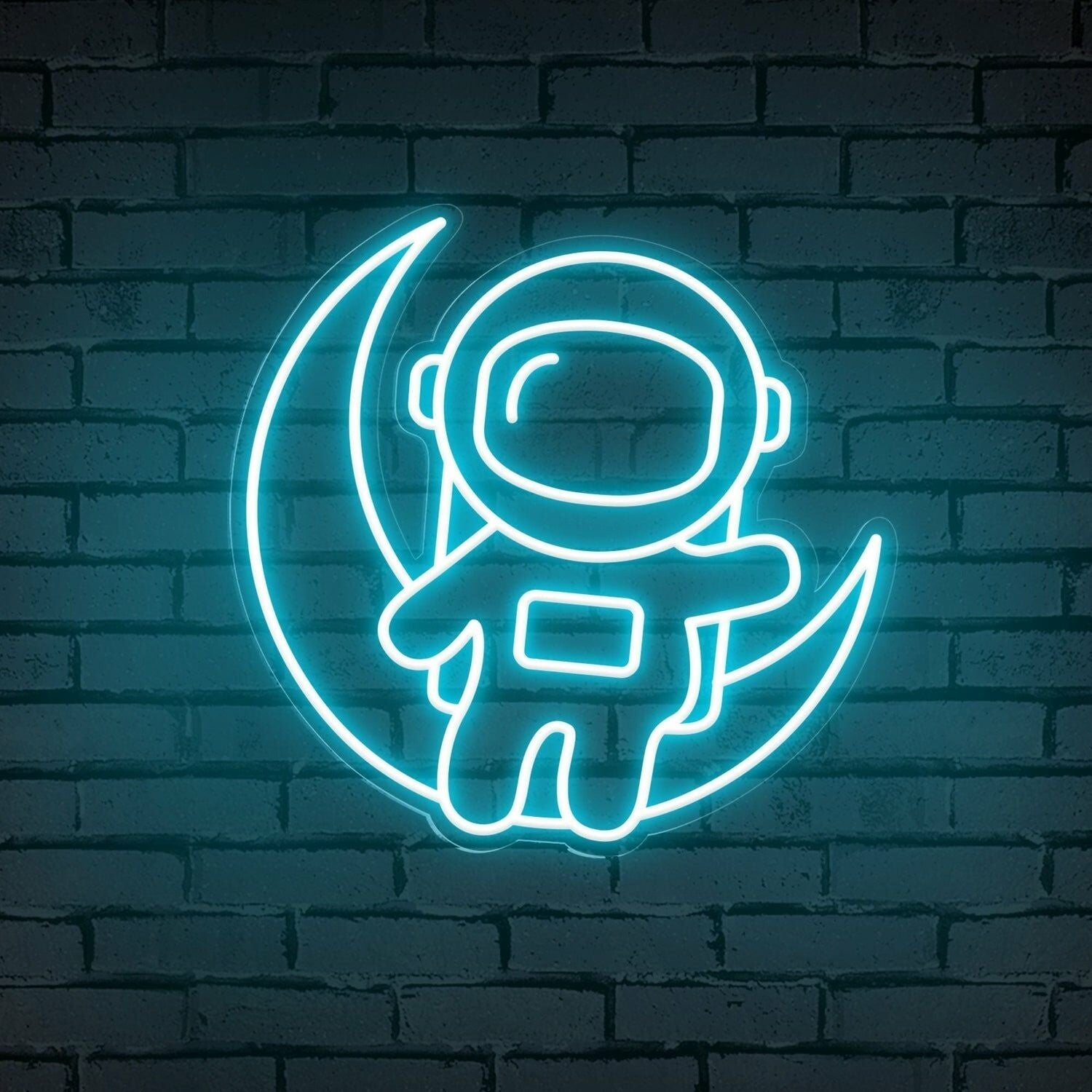 Adventure Astronaut Sitting On The Moon Cute Led Neon Sign - Shineneon