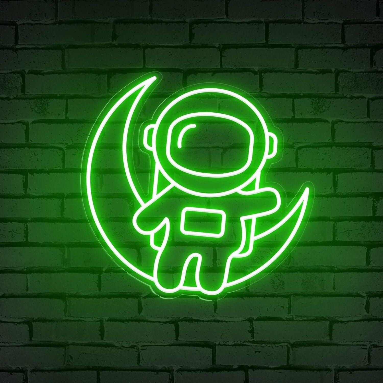 Adventure Astronaut Sitting On The Moon Cute Led Neon Sign - Shineneon