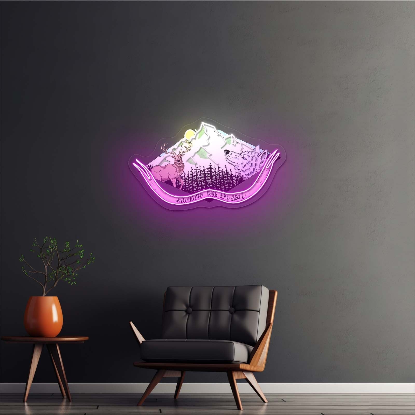 Adventure Fills The Soul Hiking Neon Signs For Outdoor Neon Signs Artwork - Shineneon
