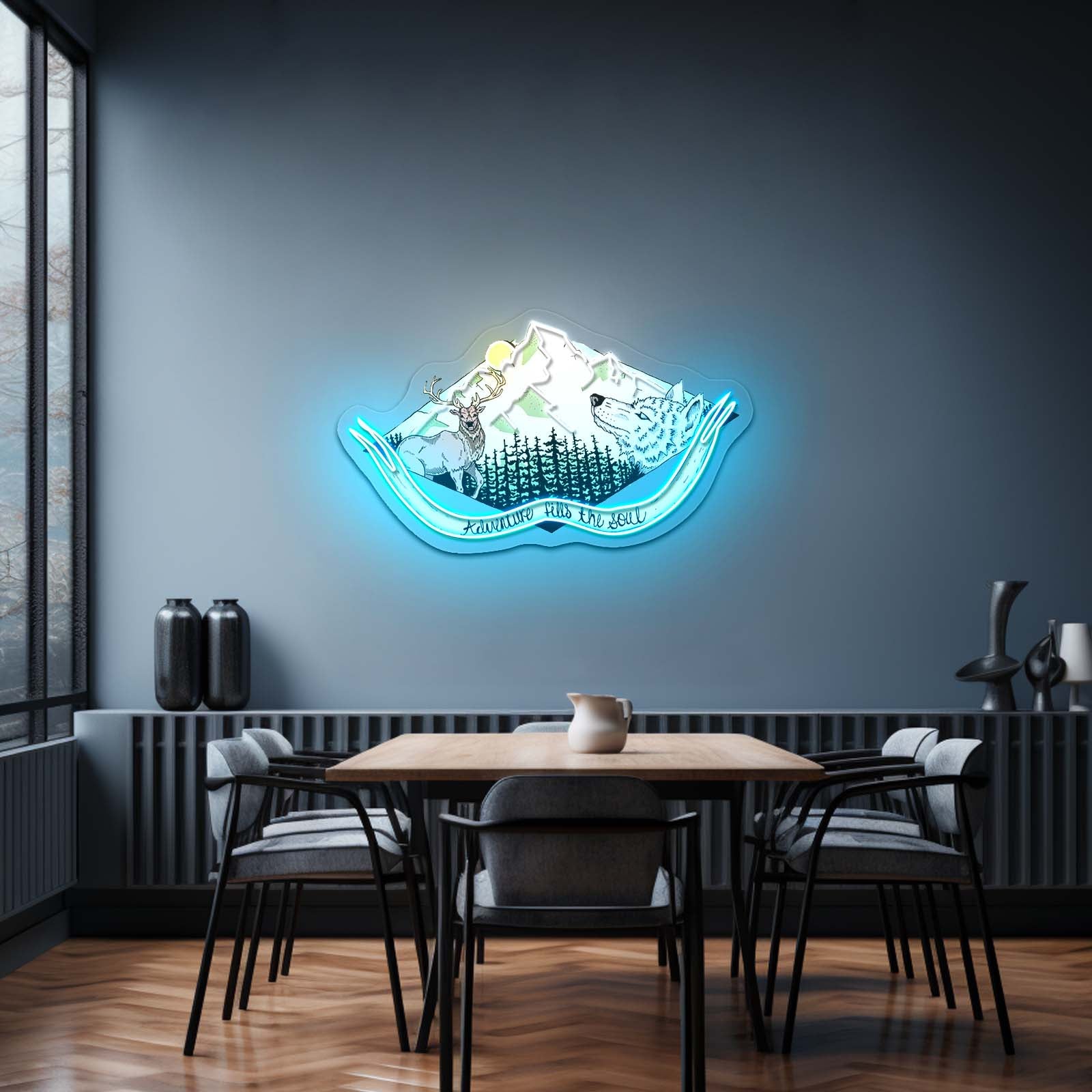 Adventure Fills The Soul Hiking Neon Signs For Outdoor Neon Signs Artwork