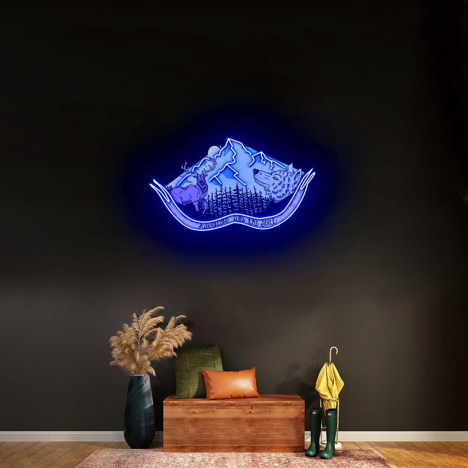 Adventure Fills The Soul Hiking Neon Signs For Outdoor Neon Signs Artwork