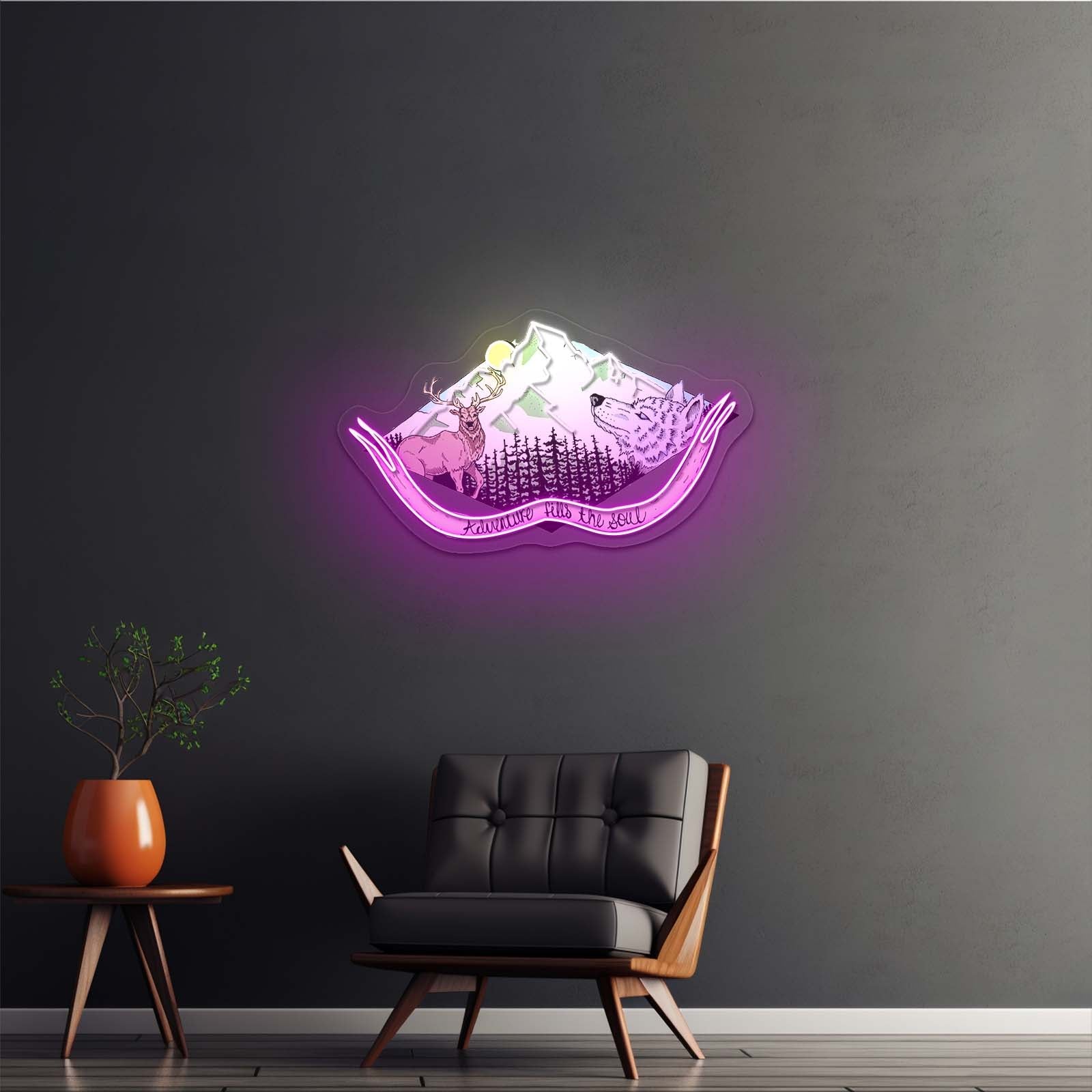 Adventure Fills The Soul Hiking Neon Signs For Outdoor Neon Signs Artwork