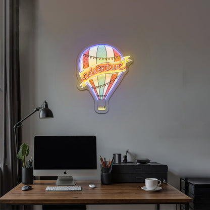 Adventure Hot Air Balloon Clear Neon Signs For Custom Led Signs Artwork For Kids - Shineneon
