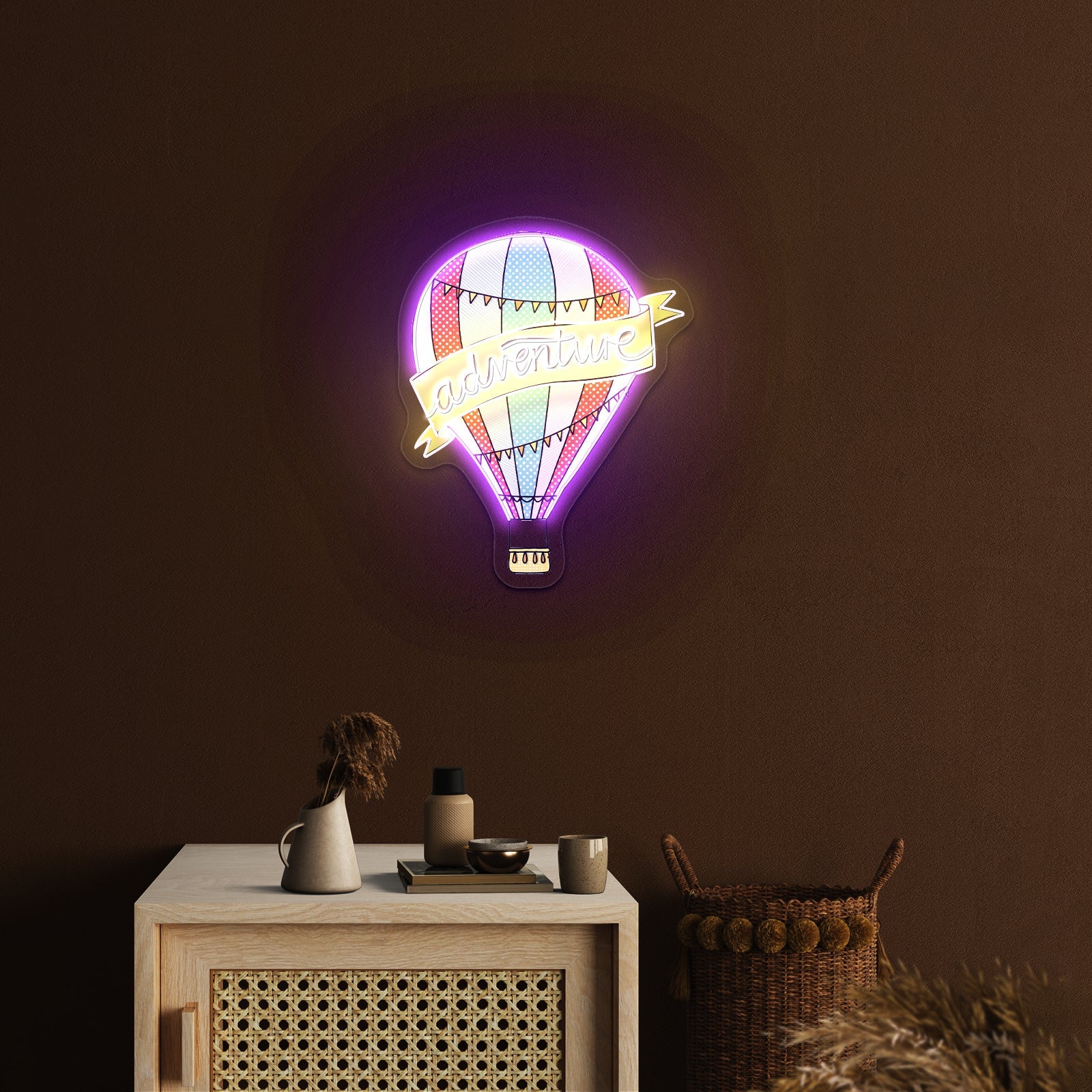 Adventure Hot Air Balloon Clear Neon Signs For Custom Led Signs Artwork For Kids - Shineneon