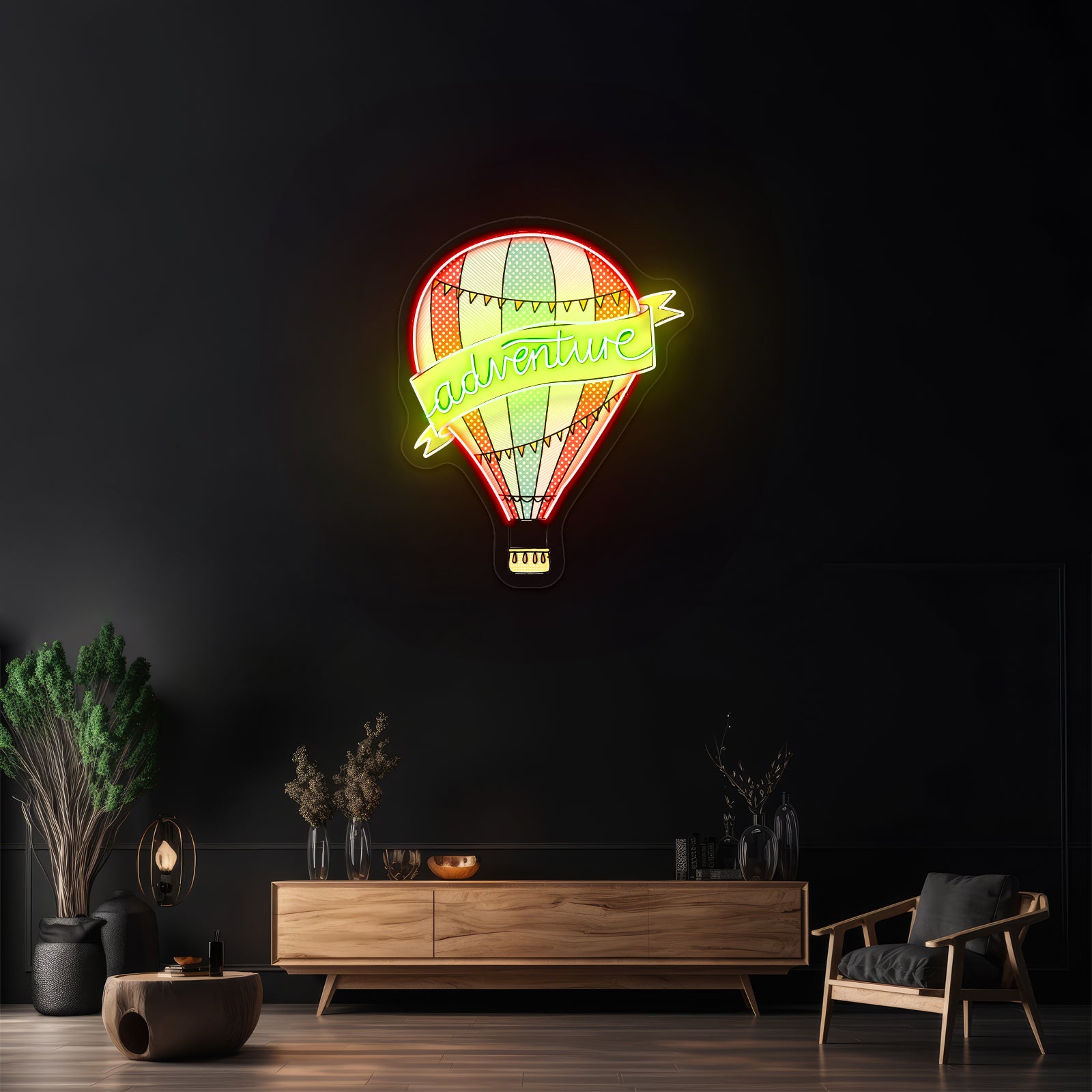 Adventure Hot Air Balloon Clear Neon Signs For Custom Led Signs Artwork For Kids