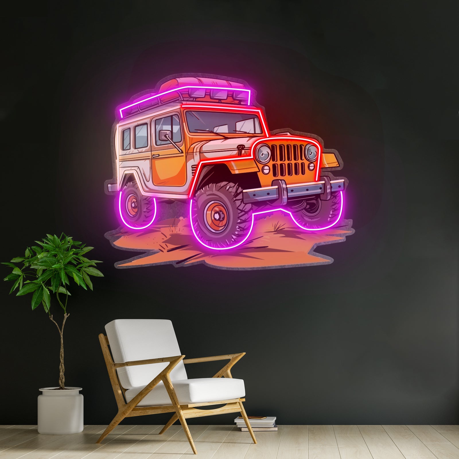 Adventure Jeep Led Neon Sign Light Custom Led Signs - LED neon sign close-up detail
