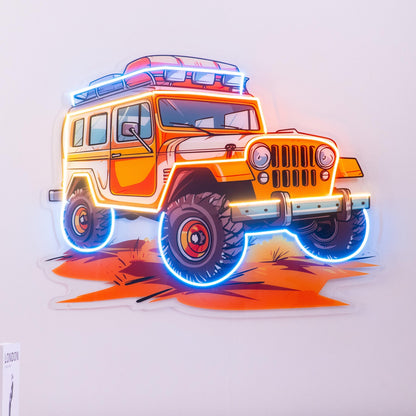 Adventure Jeep Uv Printed Led Neon Sign For Home Bar Car Decor | Shineneon