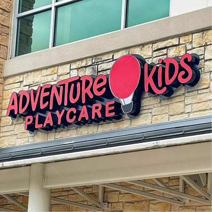 Adventure Kids Playcare 3D Frontlit And Backlit Channel Letter Led Light Sign - Shineneon