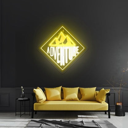 Adventure Mountains Vinyl Neon Signs Artwork For Sale - Shineneon