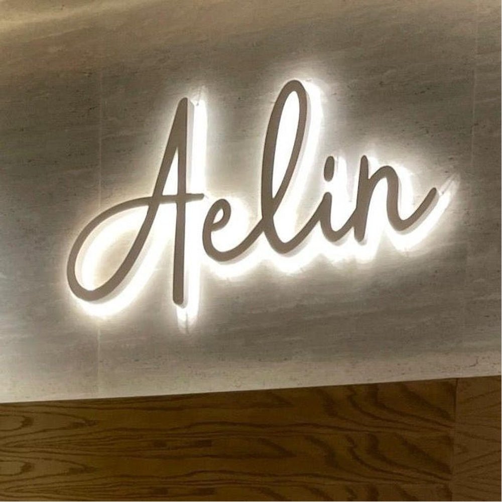 Aelin 3D Backlit Channel Letters Led Light Sign - Shineneon