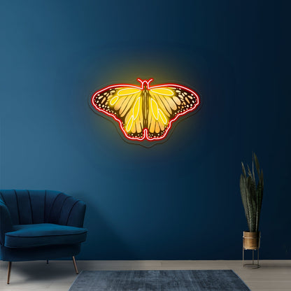 Aesthetic Butterfly Clear Neon Signs For Man Cave Neon Sign Artwork - Shineneon
