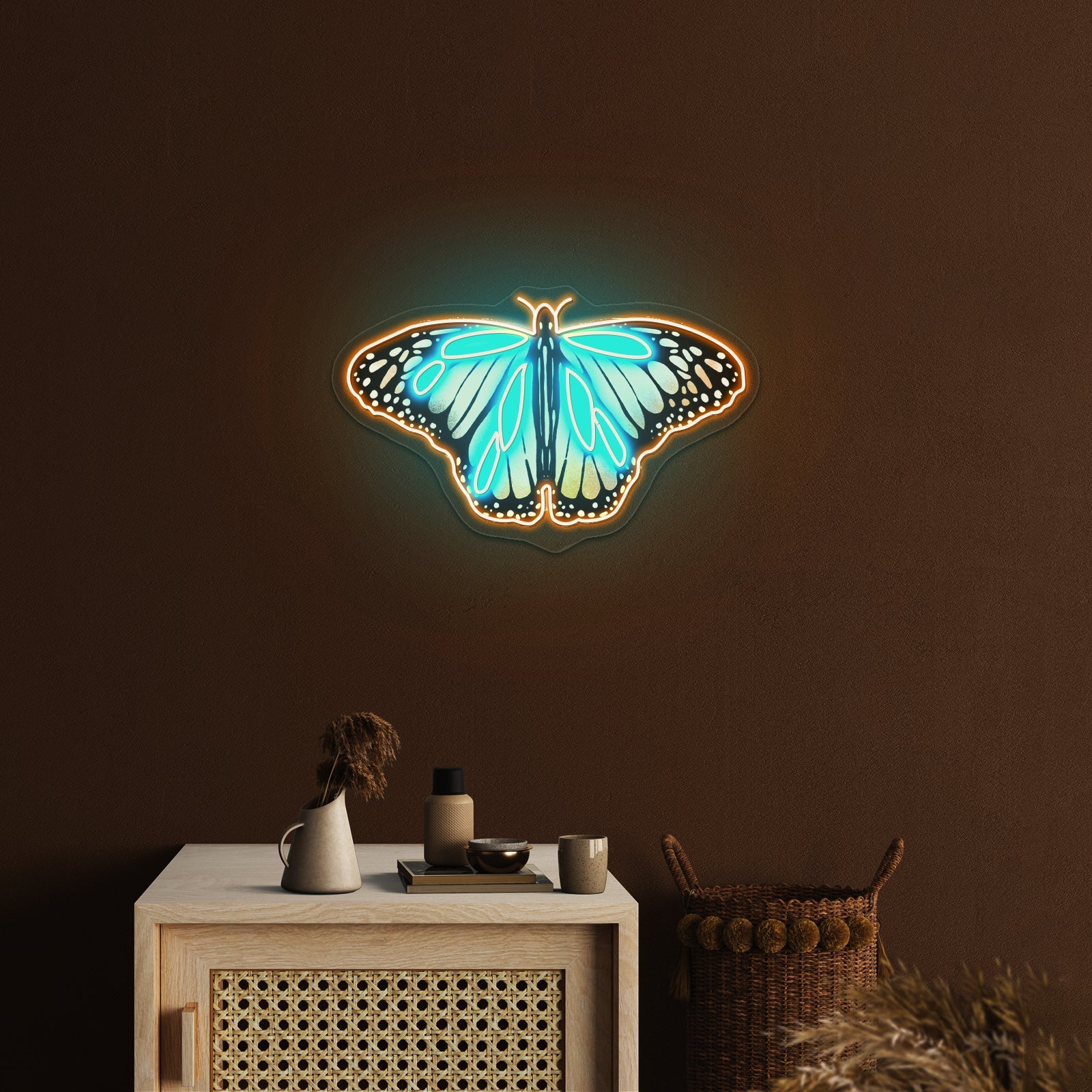 Aesthetic Butterfly Clear Neon Signs For Man Cave Neon Sign Artwork - Shineneon