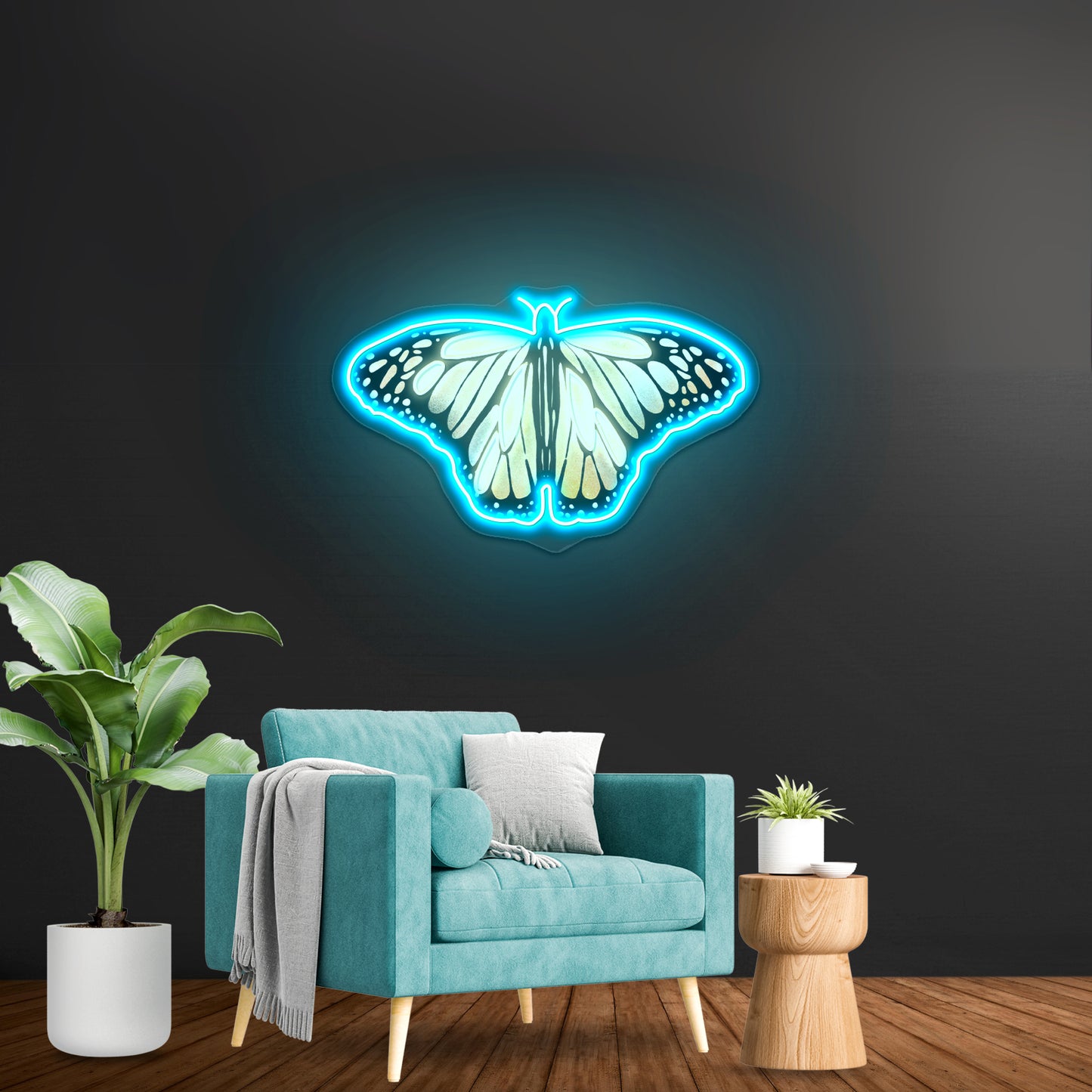 Aesthetic Butterfly Clear Neon Signs For Man Cave Neon Sign Artwork