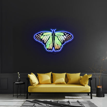 Aesthetic Butterfly Clear Neon Signs For Man Cave Neon Sign Artwork