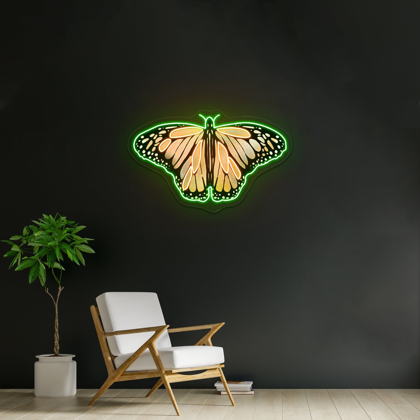 Aesthetic Butterfly Clear Neon Signs For Man Cave Neon Sign Artwork