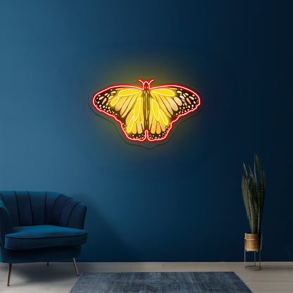 Aesthetic Butterfly Clear Neon Signs For Man Cave Neon Sign Artwork