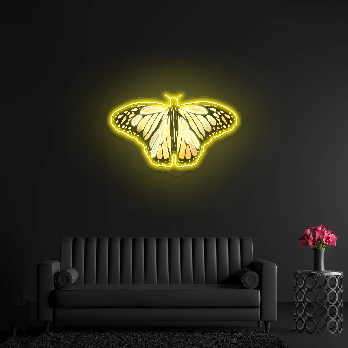 Aesthetic Butterfly Clear Neon Signs For Man Cave Neon Sign Artwork