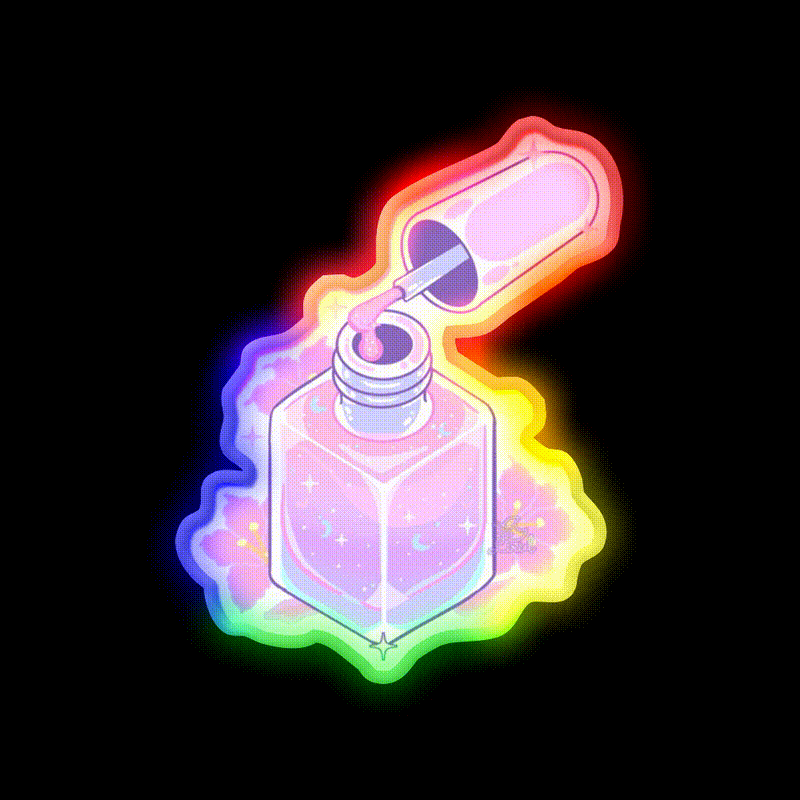 Aesthetic Cosmic Nail Polish Nail Salon Led Neon Sign Rgb Color - LED neon sign close-up detail