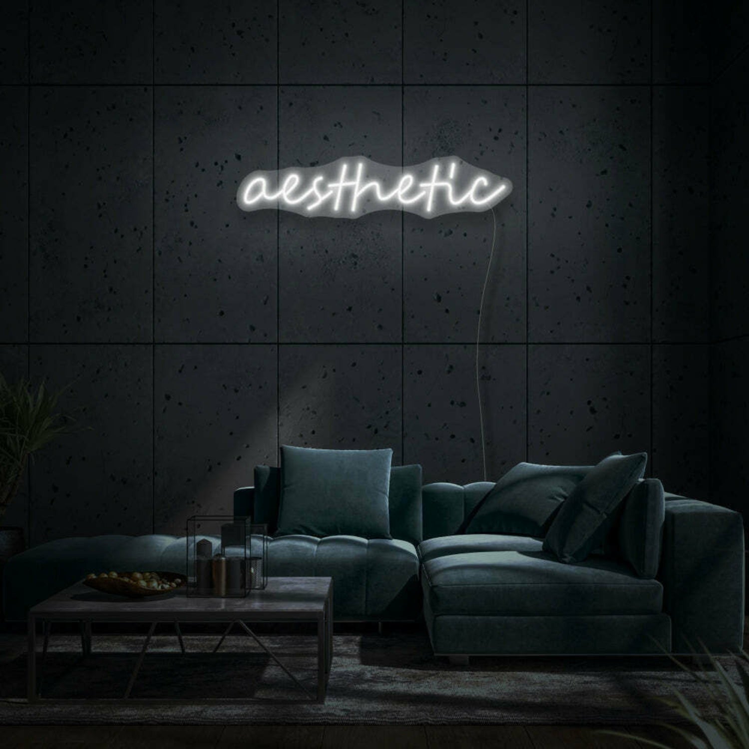 Aesthetic Cursive Neon Modern And Chic Design - Shineneon