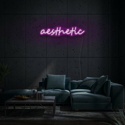 Aesthetic Cursive Neon Modern And Chic Design - Shineneon