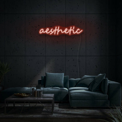 Aesthetic Cursive Neon Modern And Chic Design - Shineneon
