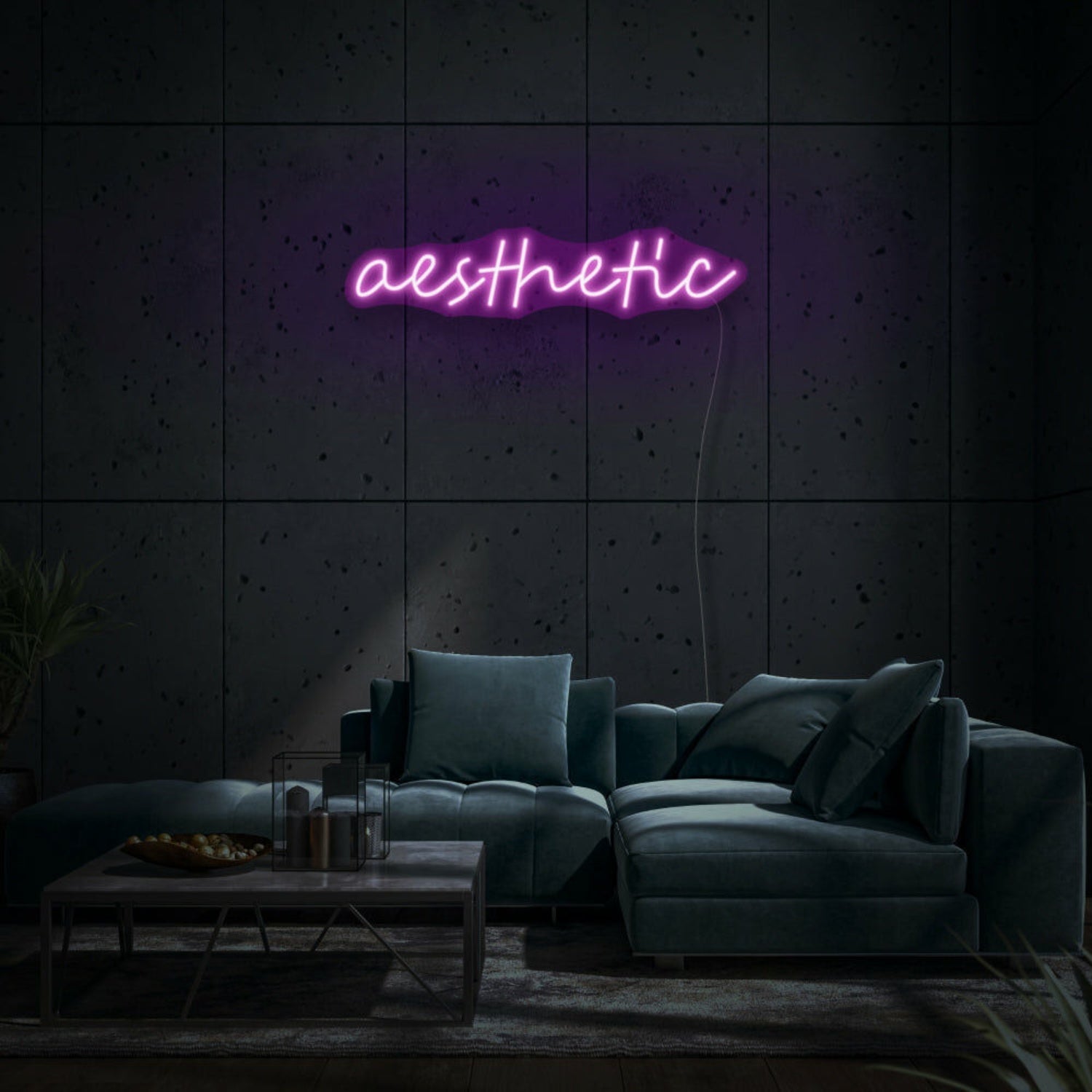 Aesthetic Cursive Neon Modern And Chic Design - Shineneon