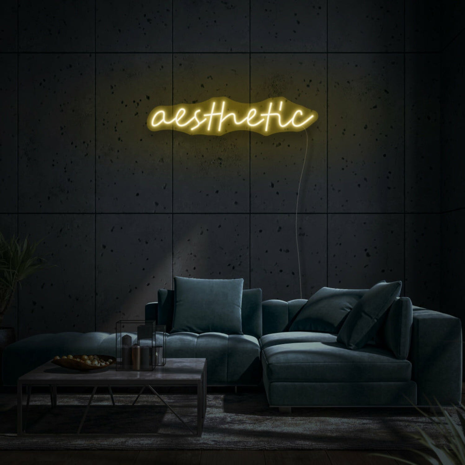 Aesthetic Cursive Neon Modern And Chic Design - Shineneon