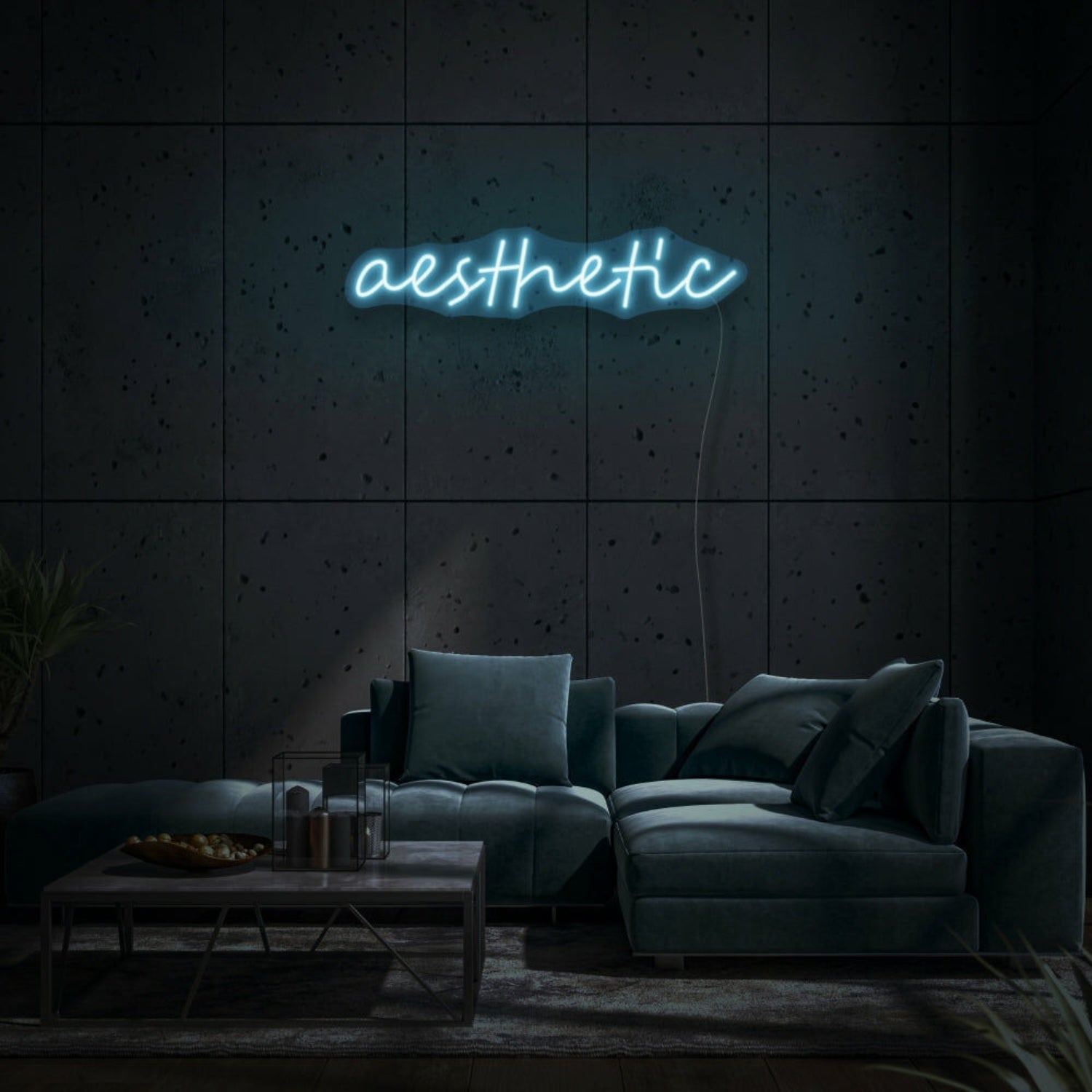 Aesthetic Cursive Neon Modern And Chic Design - Shineneon