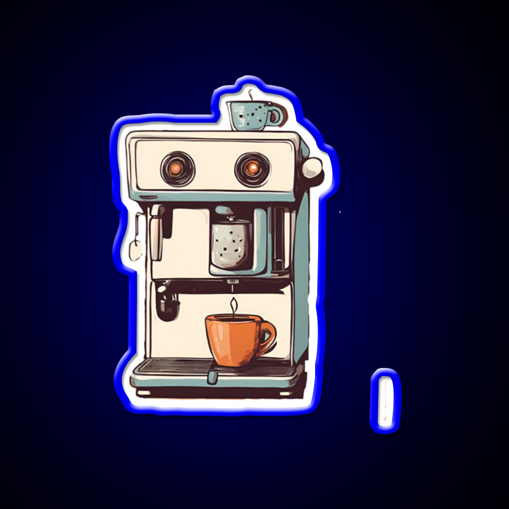 Aesthetic Espresso Machine Cafe Led Neon Sign Espresso Bar Art Rgb Color