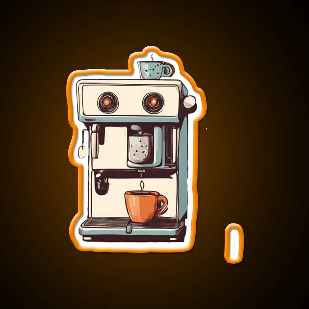 Aesthetic Espresso Machine Cafe Led Neon Sign Espresso Bar Art Rgb Color