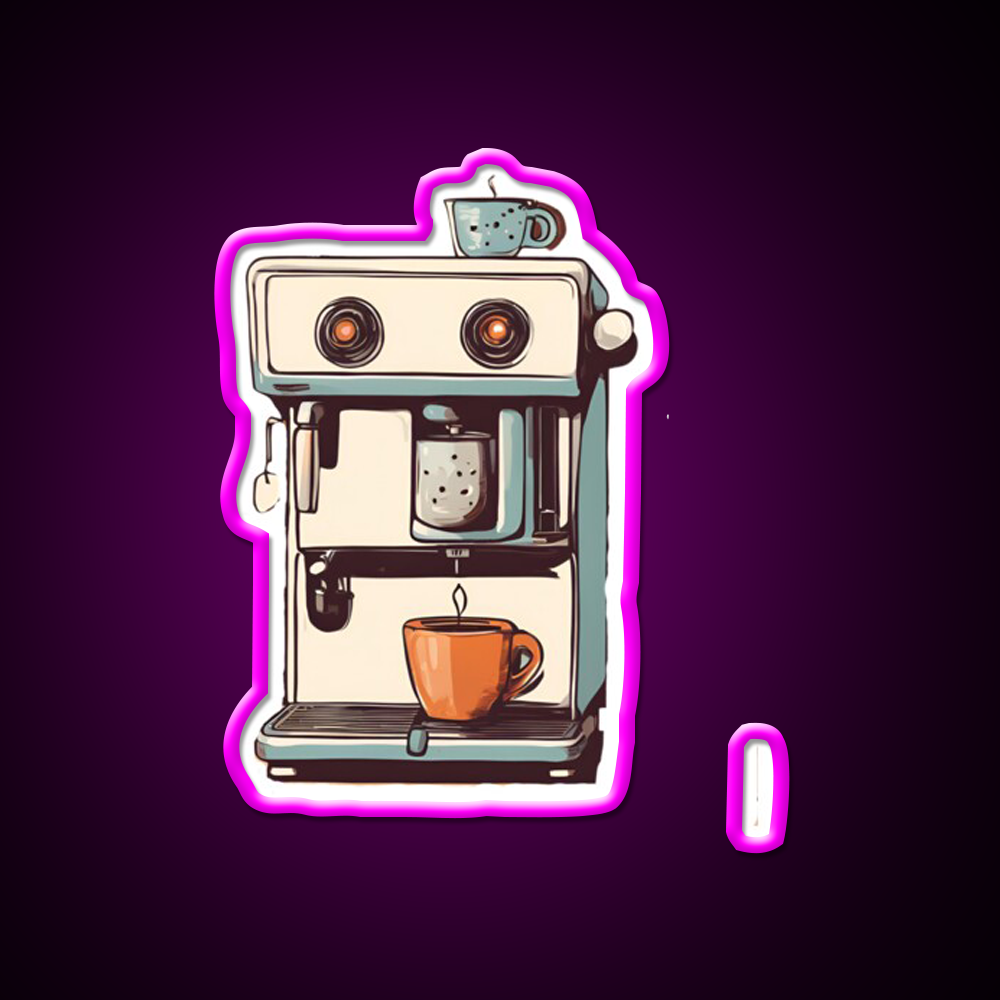 Aesthetic Espresso Machine Cafe Led Neon Sign Espresso Bar Art Rgb Color