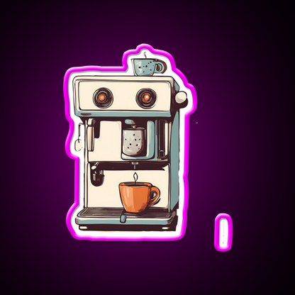 Aesthetic Espresso Machine Cafe Led Neon Sign Espresso Bar Art Rgb Color